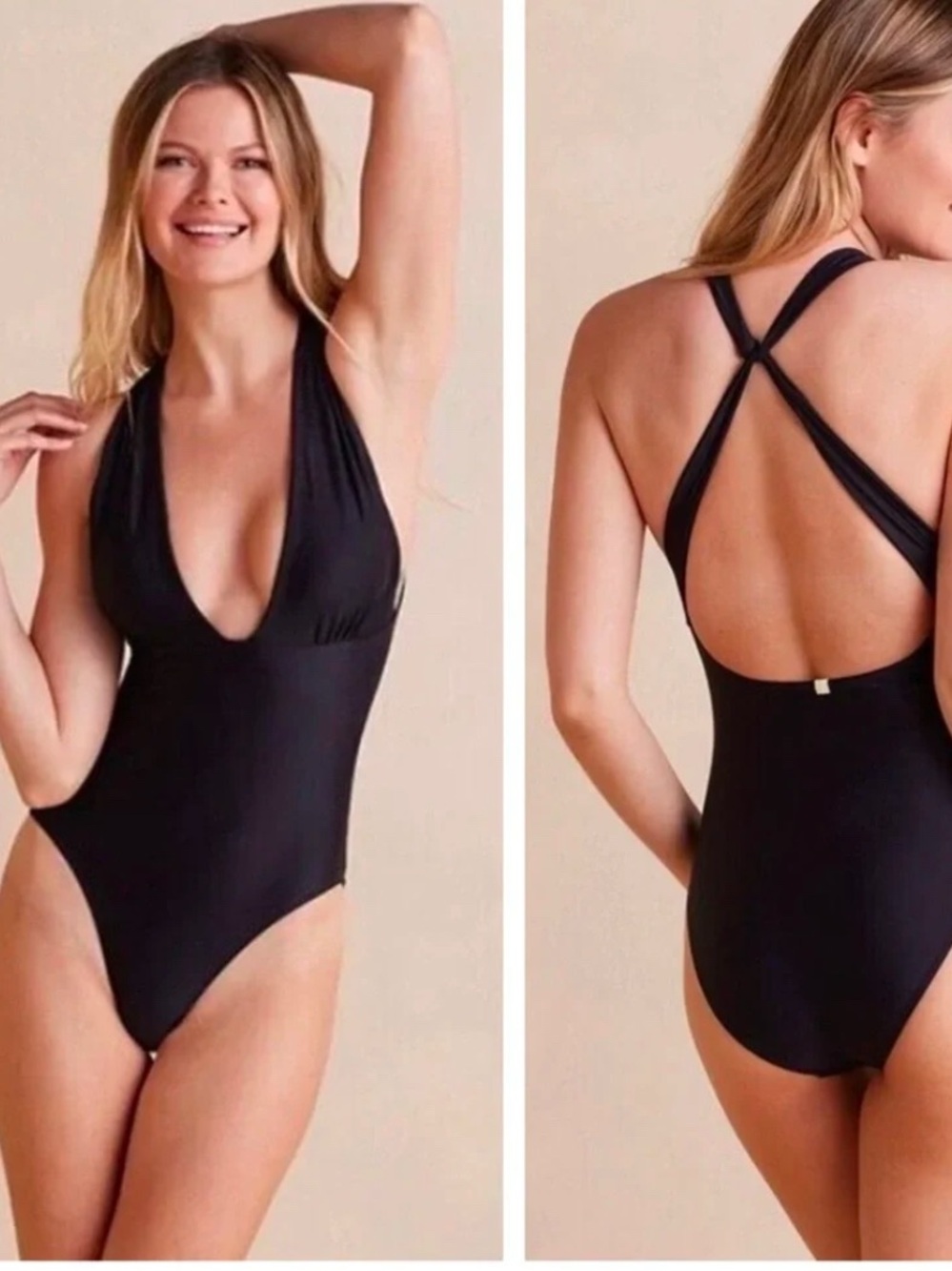 Elegant Black One-Piece Swimsuit